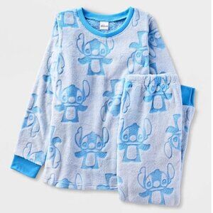 Girls Disney Lilo & Stitch 2pc Cozy PJ Pajama Set - Blue M